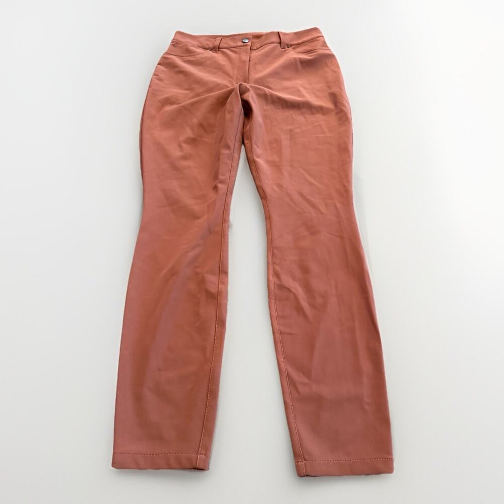 Lululemon Womens Burgundy Red City Sleek Slim Fit Stretched Pants Size 31